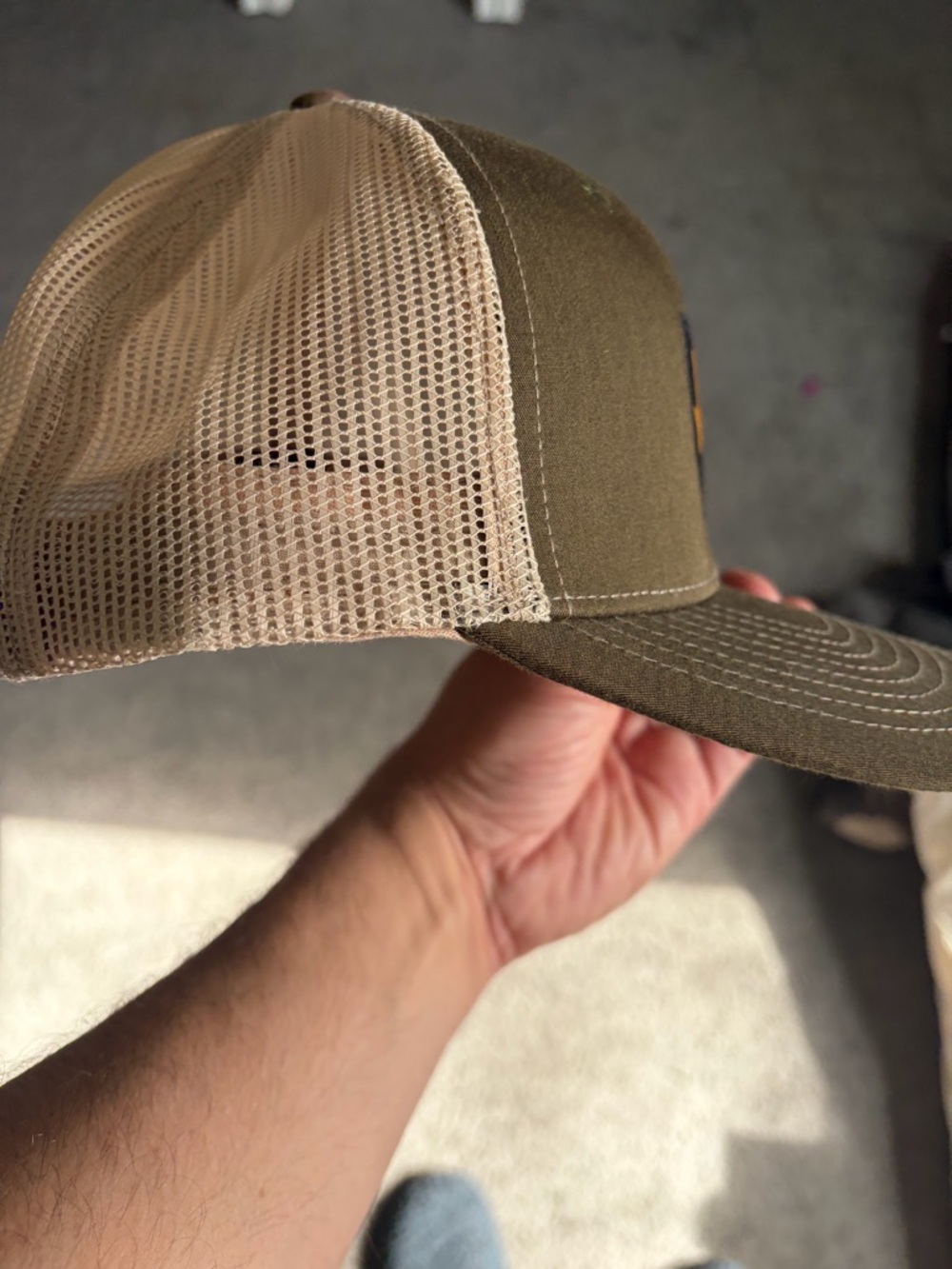 Brown & Yellow Texas Patch Trucker Cap - Picture 4 of 4